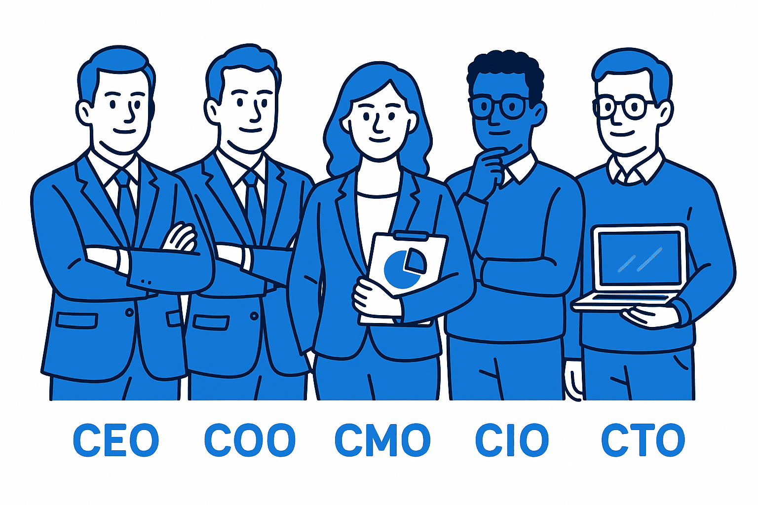 C-Level Executives Explained: CEO, COO, CMO, CIO, and CTO