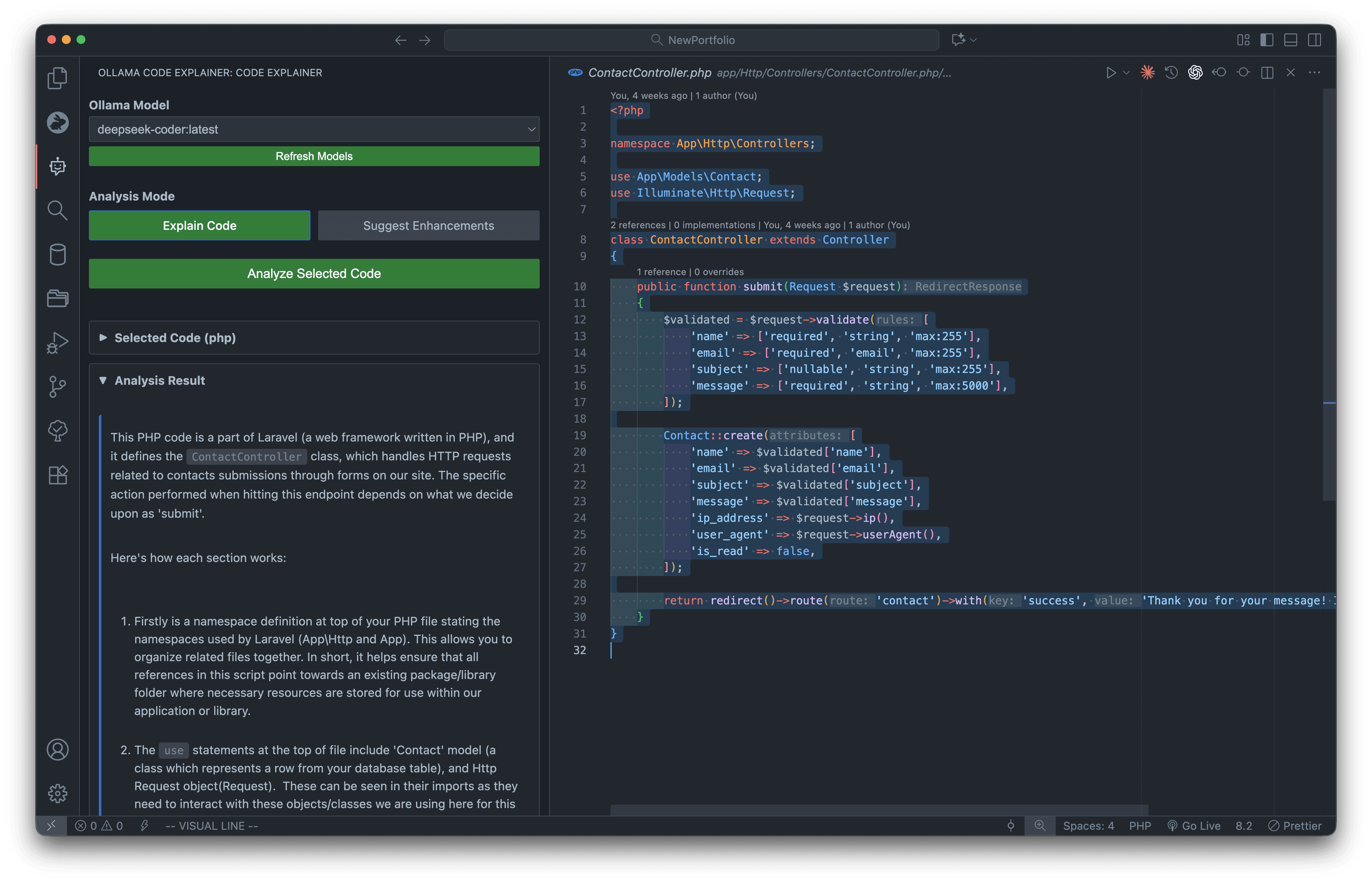 ClarifAI: Free AI-Powered Code Analysis for Visual Studio Code