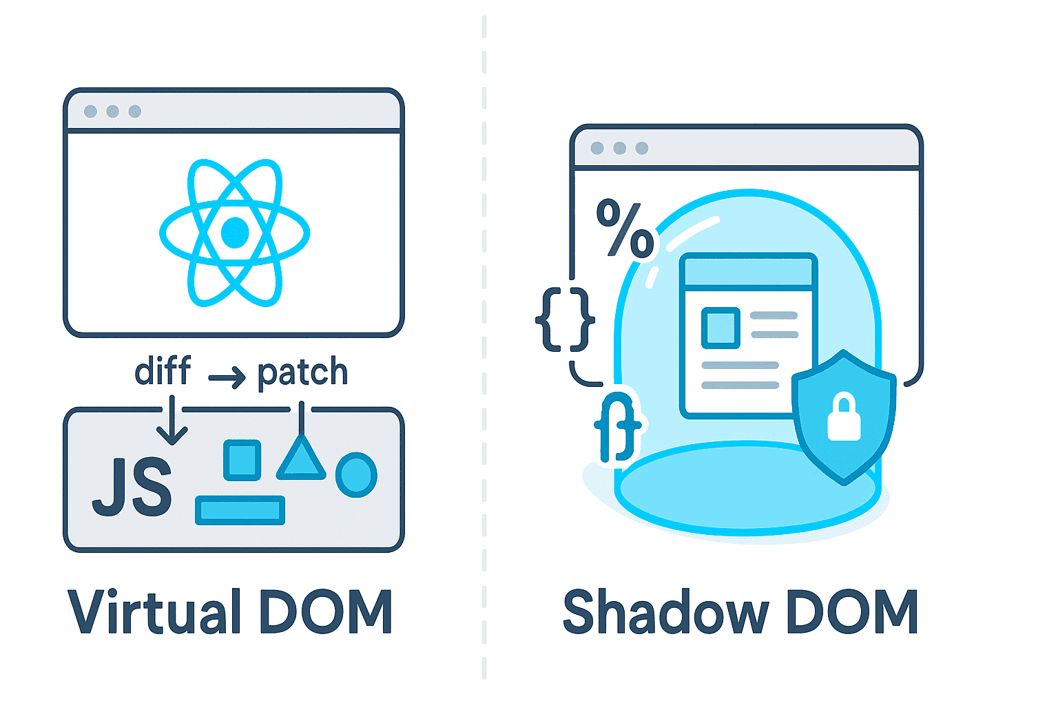 Shadow DOM vs Virtual DOM: Understanding Browser-Native Encapsulation for React Developers