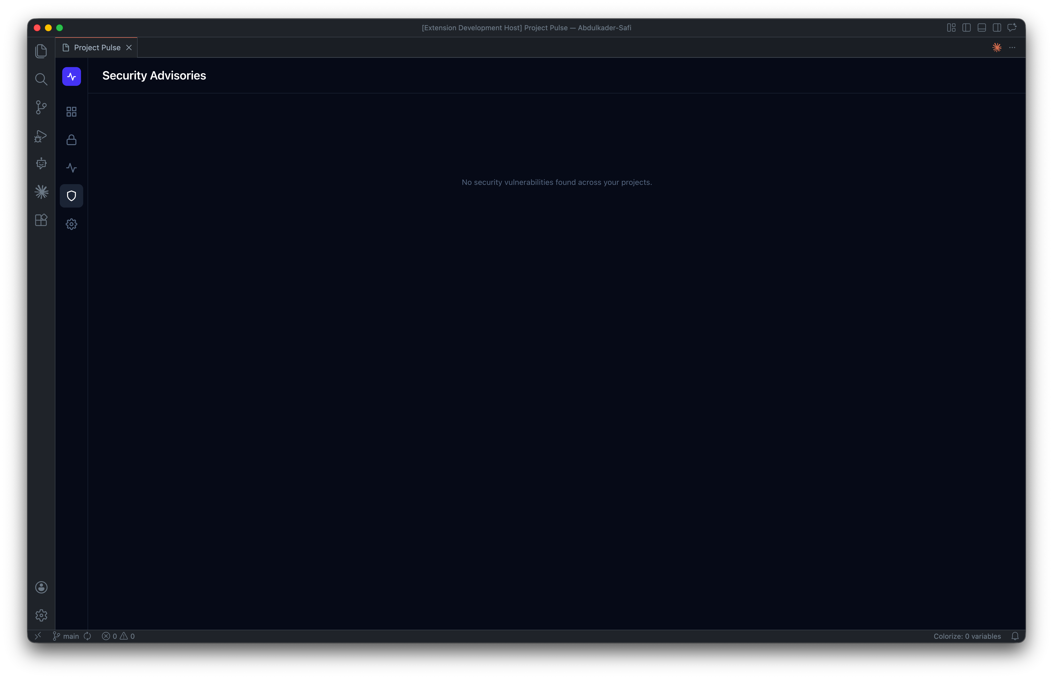 Project Pulse: Health Monitoring for VS Code screenshot