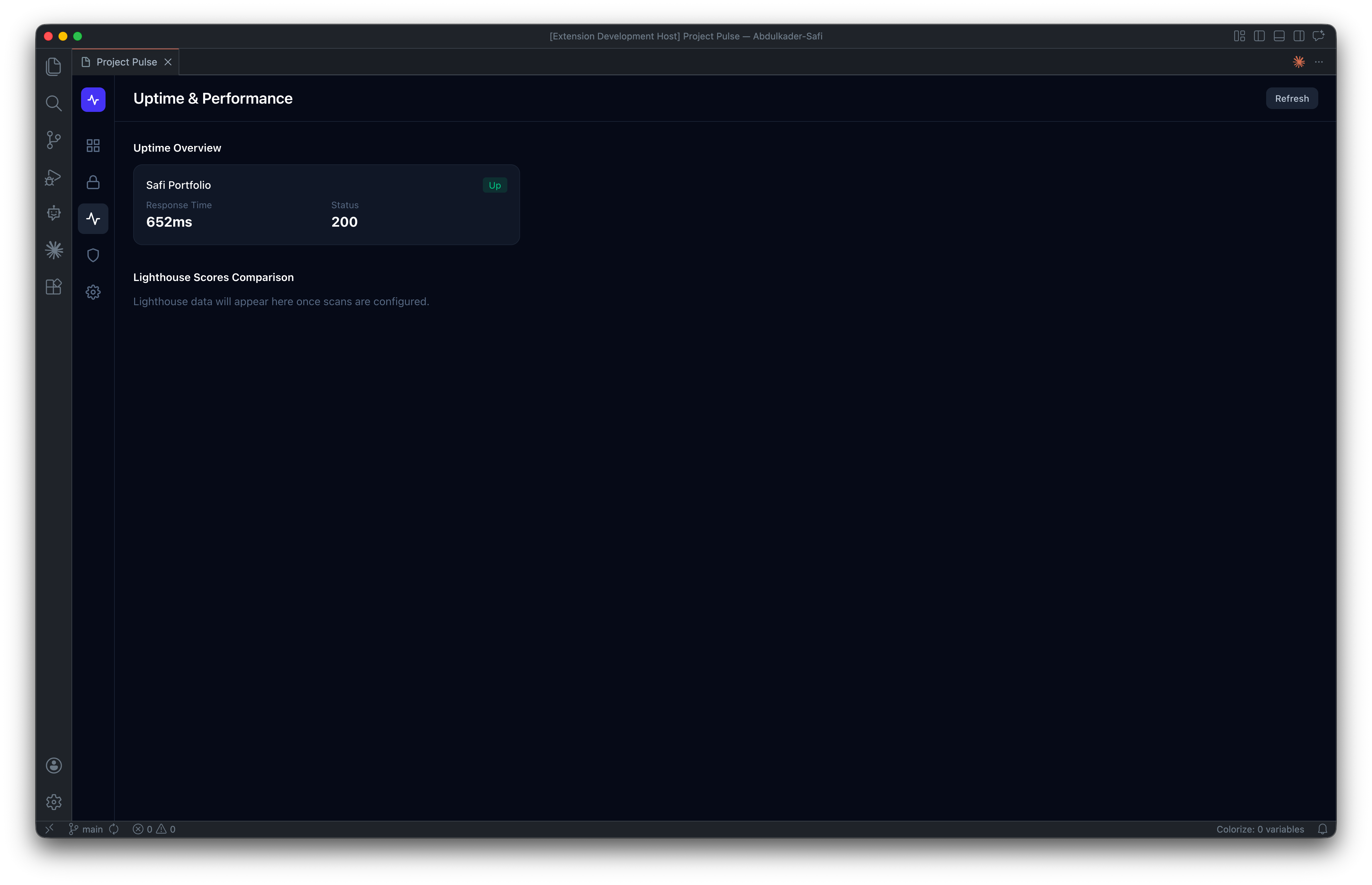 Project Pulse: Health Monitoring for VS Code screenshot