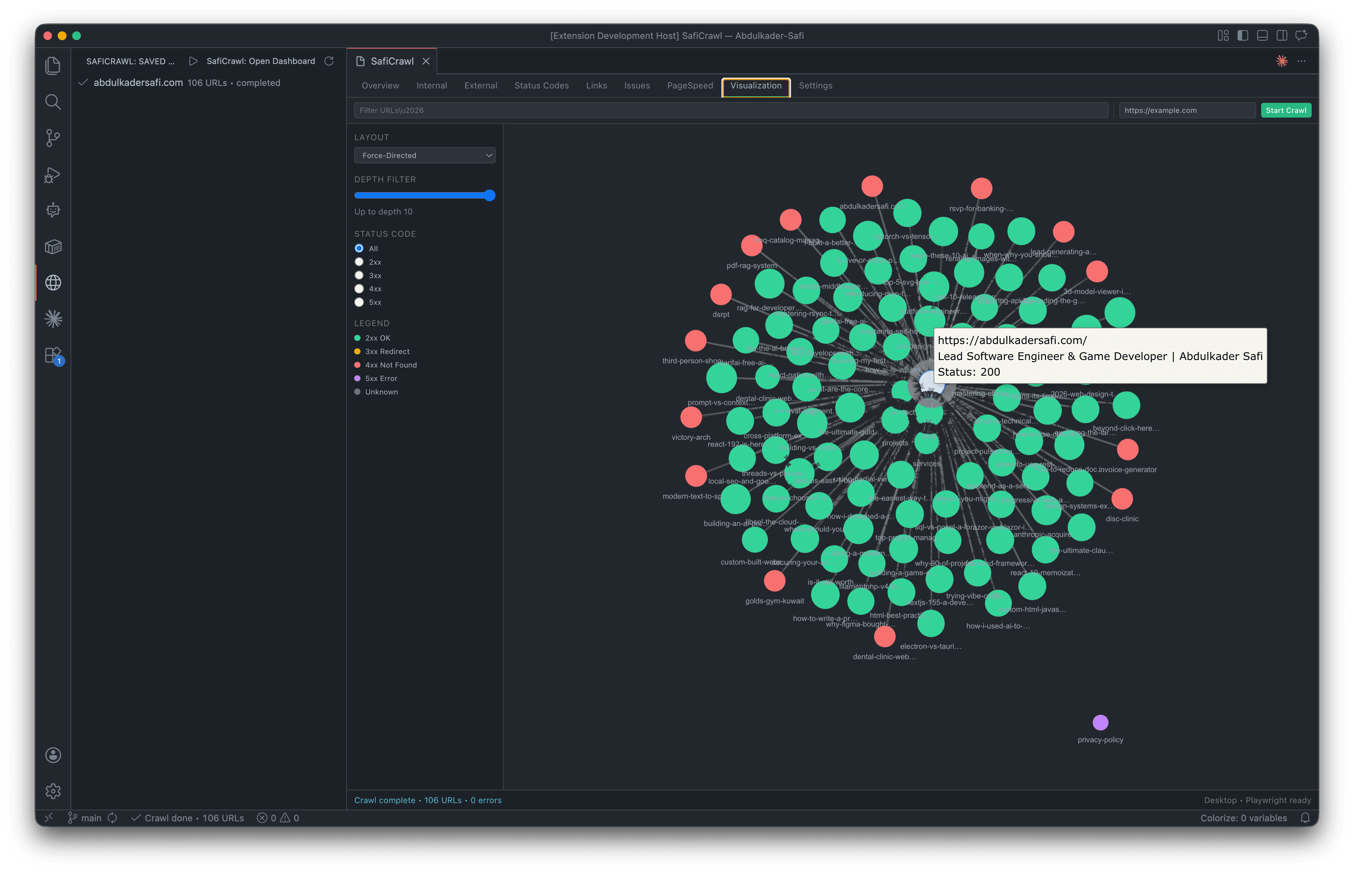 SafiCrawl: In-Editor Website Crawler & SEO Auditor for VS Code