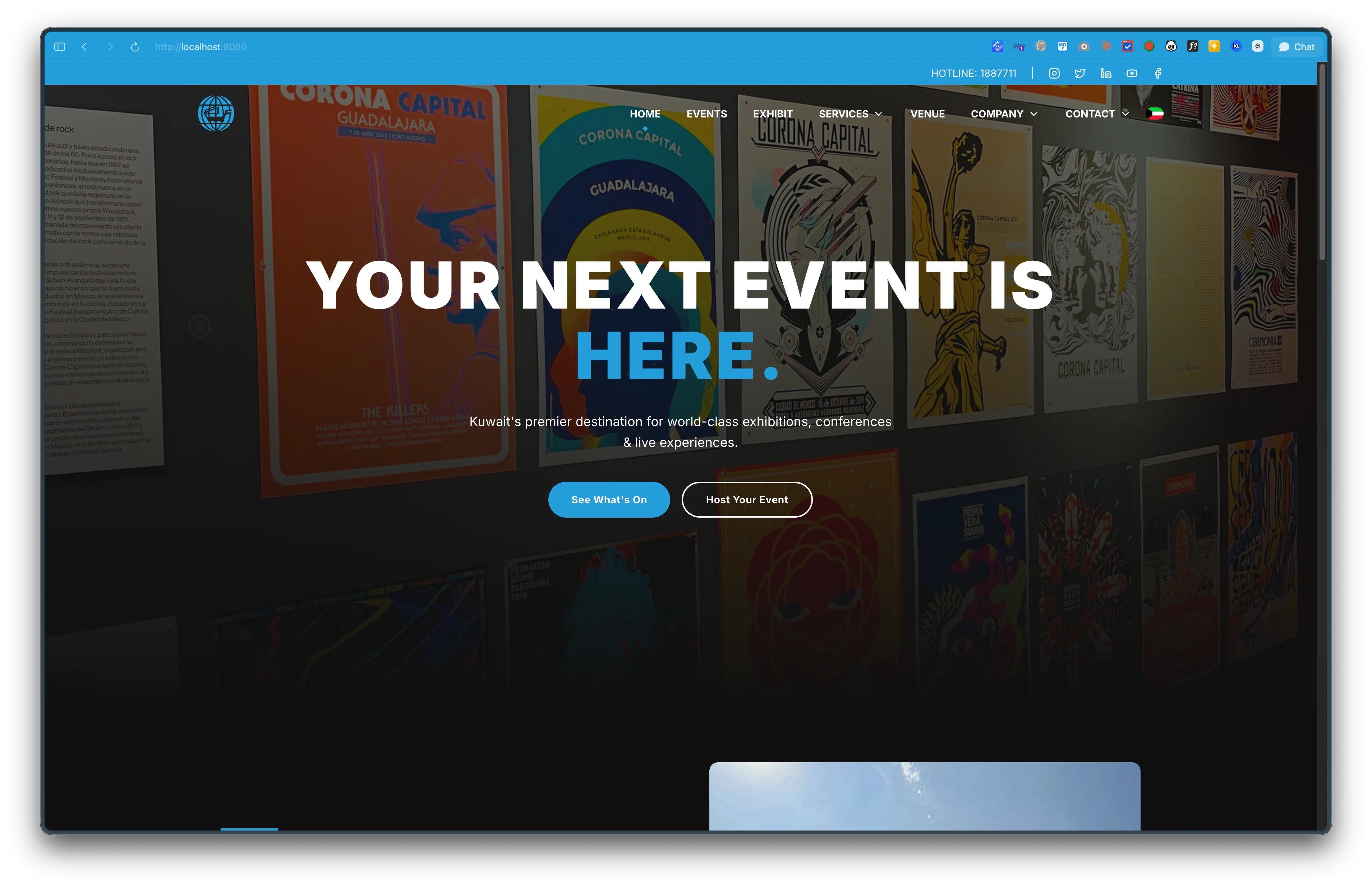KIF: A modern, dark-aesthetic rebrand of Kuwait International Fair's web presence