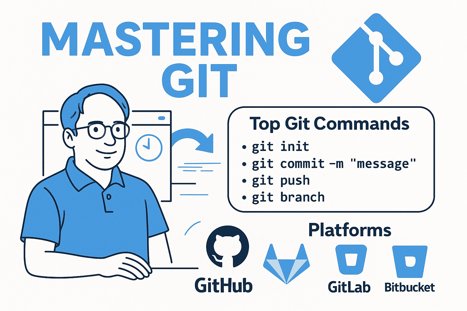 Mastering Git: A Comprehensive Guide to History, Essential Commands, and Popular Platforms