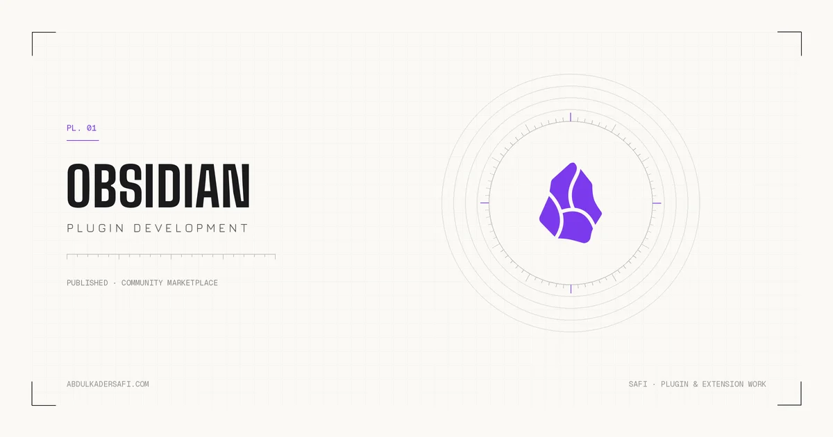 Obsidian Plugin Development