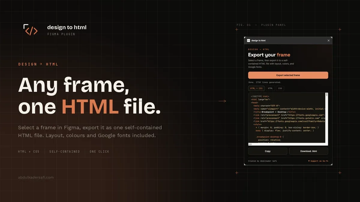 Design to HTML cover
