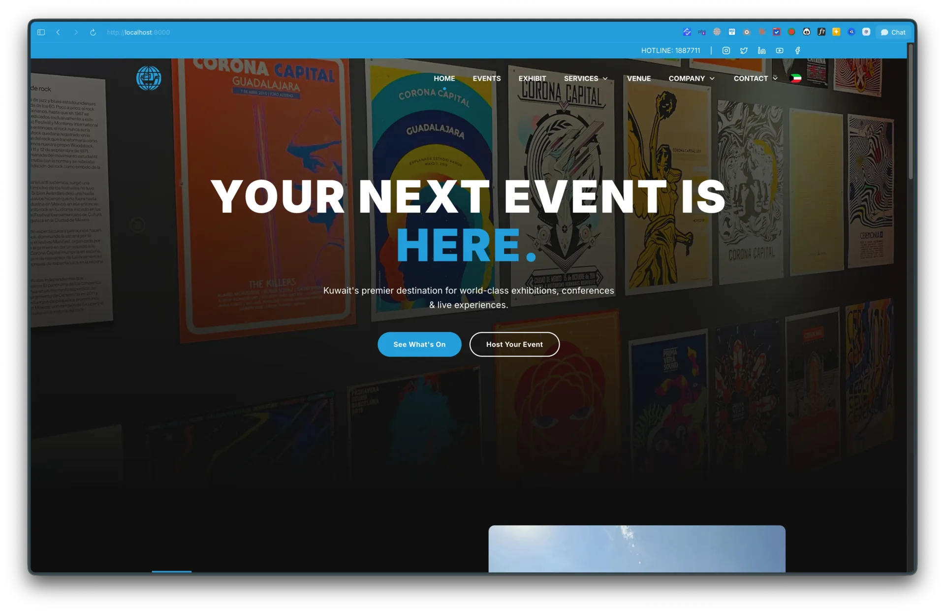 KIF: A modern, dark-aesthetic rebrand of Kuwait International Fair's web presence