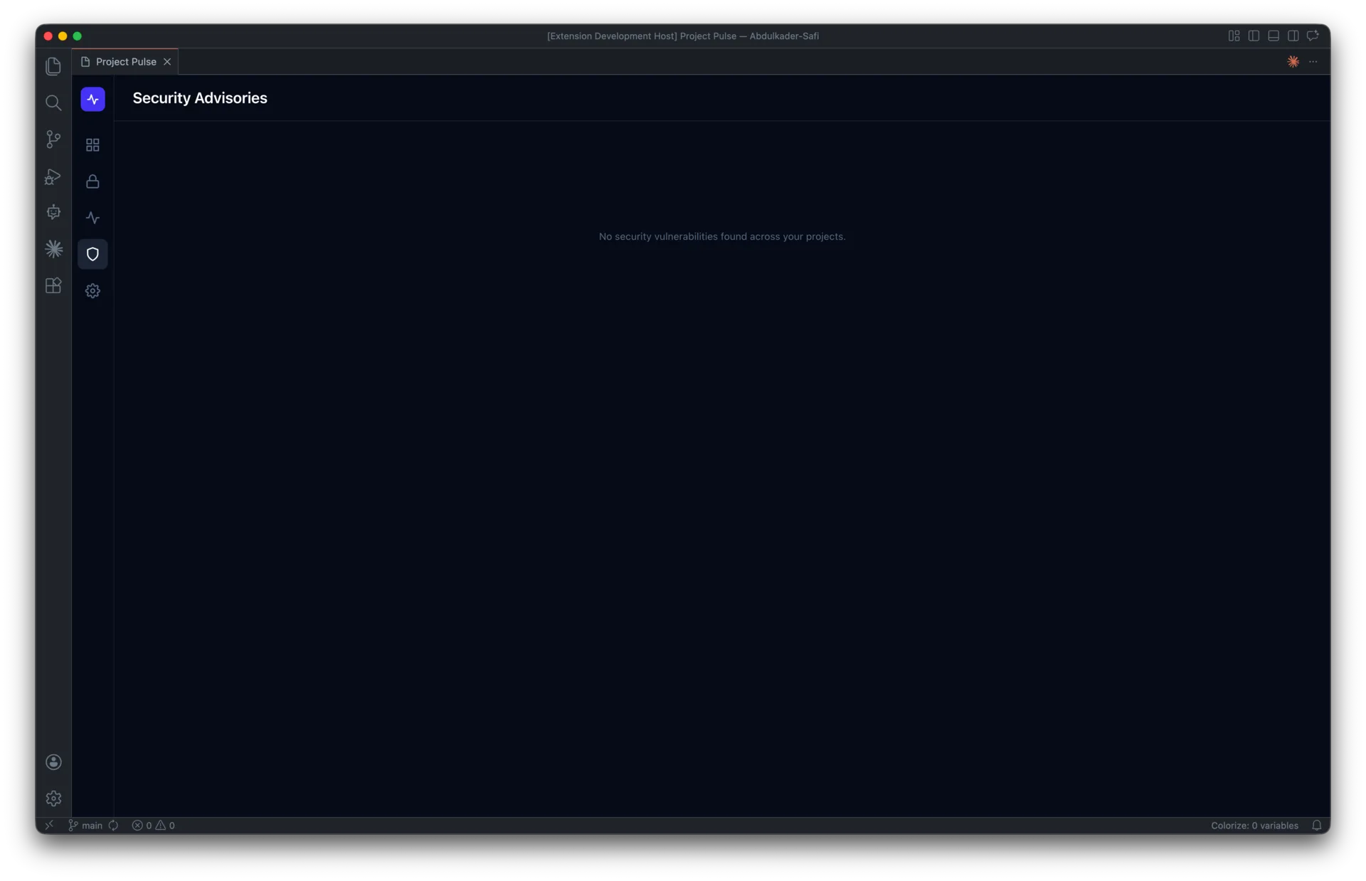 Project Pulse: Health Monitoring for VS Code screen 1