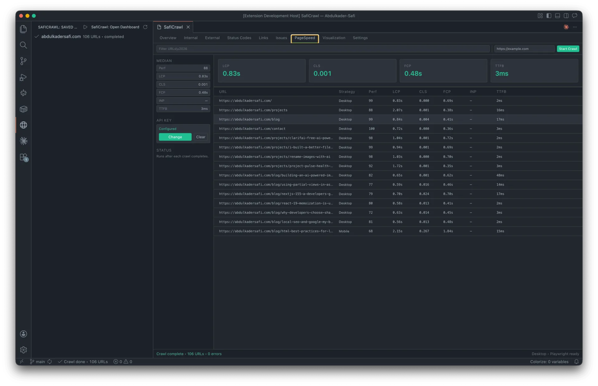 SafiCrawl: In-Editor Website Crawler & SEO Auditor for VS Code screen 3