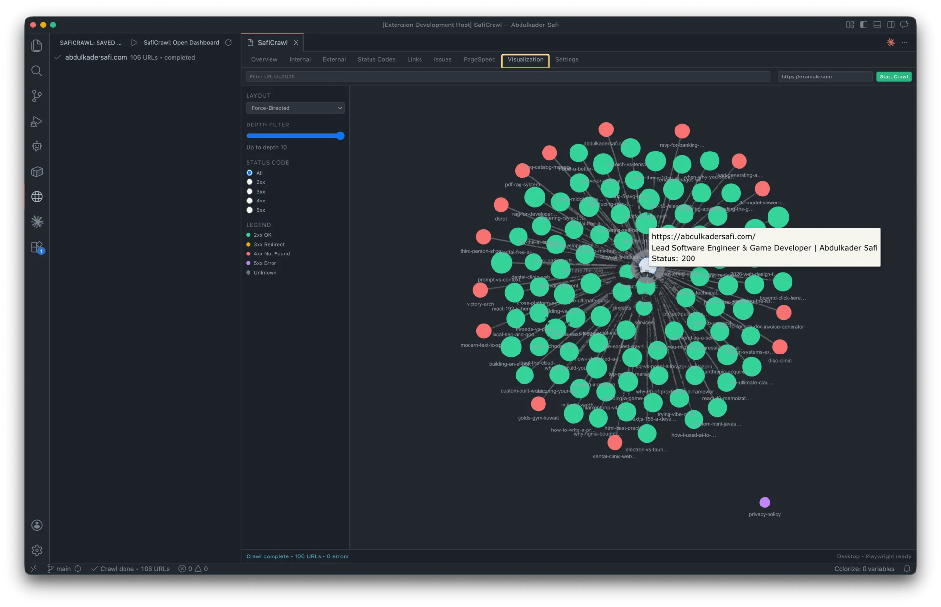 SafiCrawl: In-Editor Website Crawler & SEO Auditor for VS Code