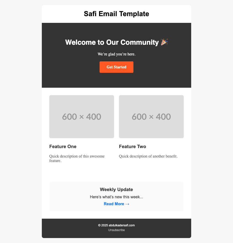 the final email template